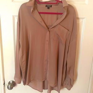 Mauve button up blouse